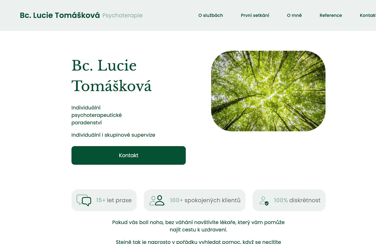 Náhled webu lucietomaskova.cz